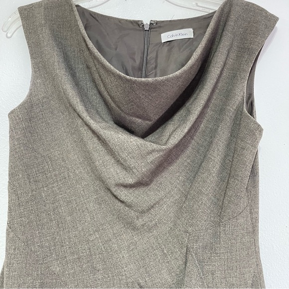 Calvin Klein Sleeveless Faux Wrap Dress - Picture 8 of 9